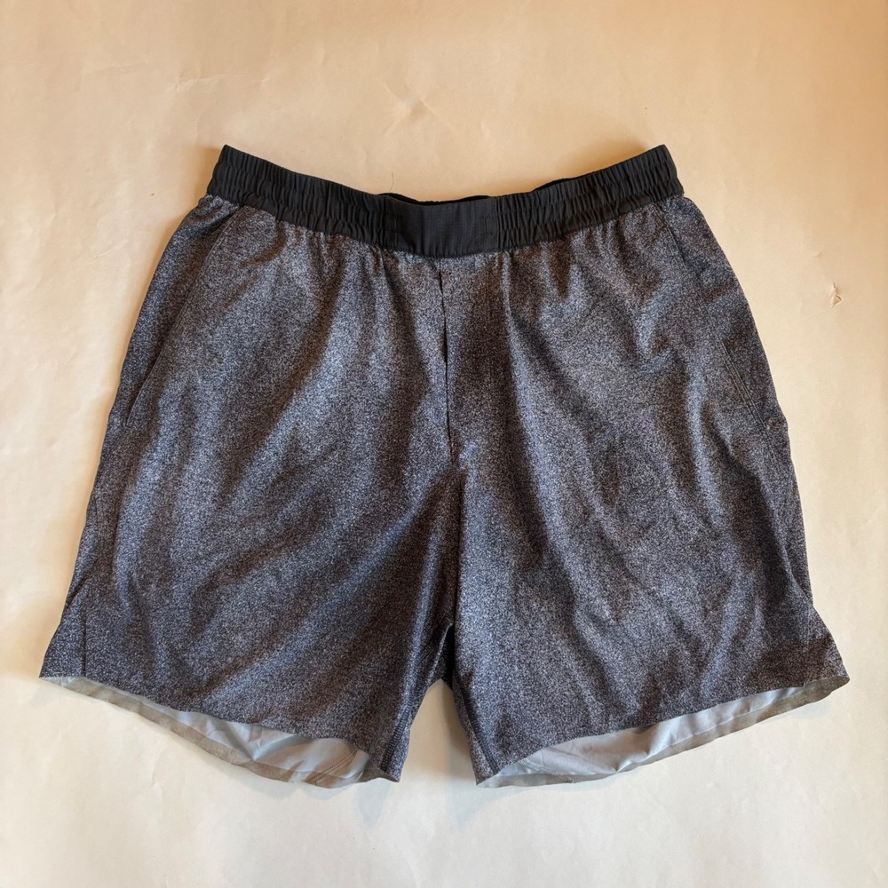 Lululemon Pace Breaker Shorts Mens L Gray Space Dye Athletic Running Training